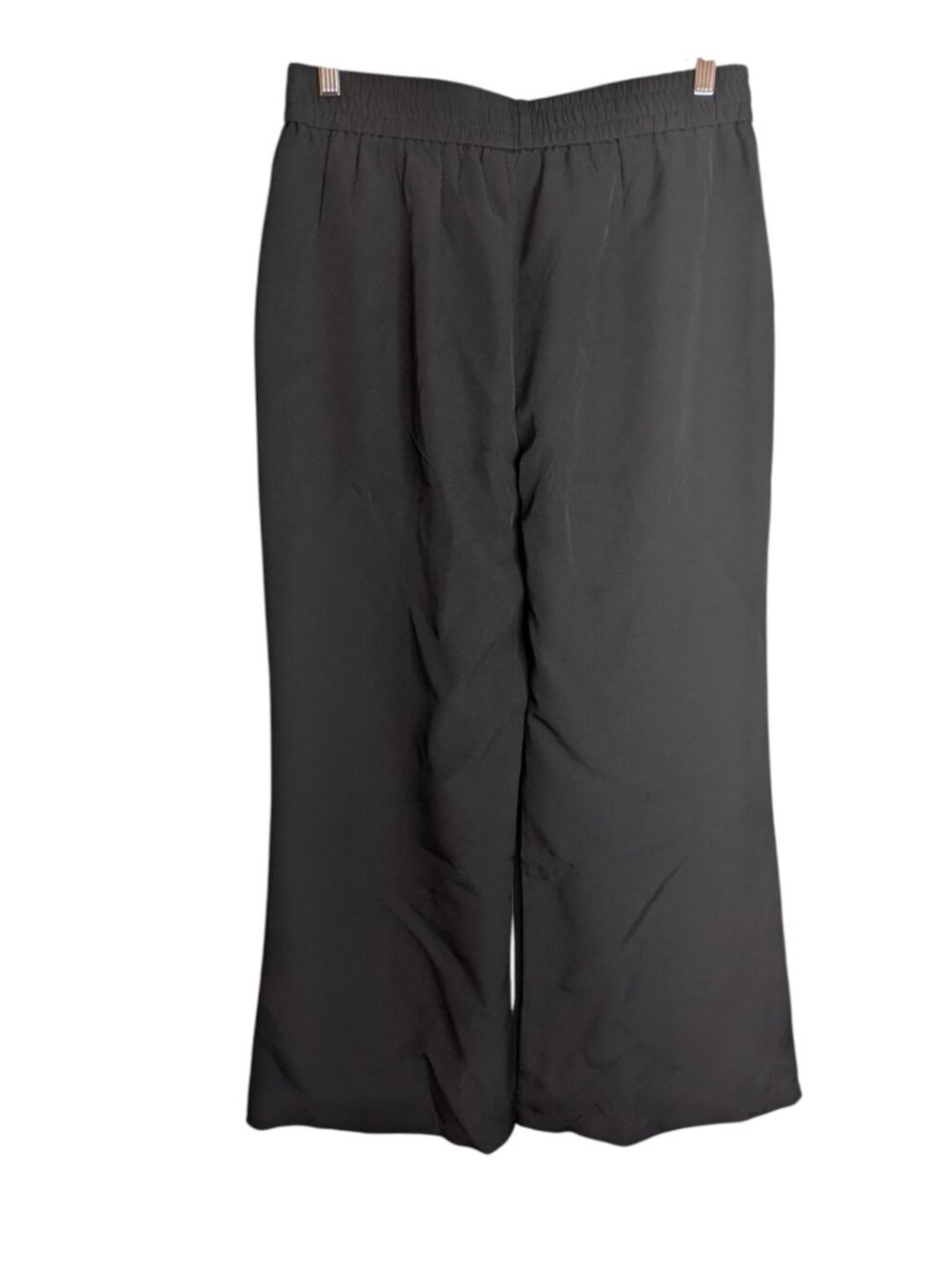 Halara Dress Pants Womens Large Black Wide Leg High Waist Pockets Zipper Pull on - Picture 2 of 8